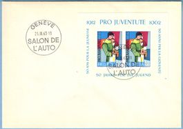 1963  Salon de l'auto   mit JB - Block   PRO JUVENTUTE