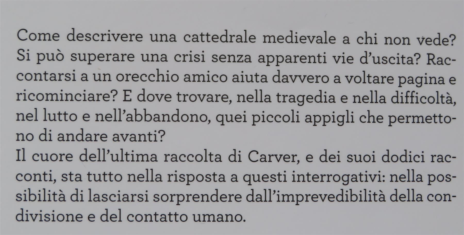 Bücher: In italiano: Carver - Cattedrale – Gebraucht aus Oberriet SG von Manick 1