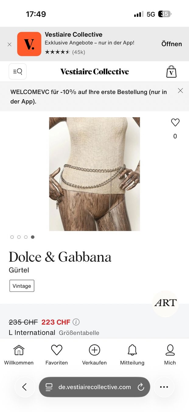 Dolce & Gabbana Cinture: D&G Kettengürtel silbrig – Nuovo (secondo la descrizione) da Brütten venduto da Rod816 8