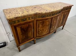 Magnifique buffet Louis XVI plateau en marbre Brèche d'Alep