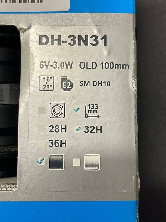 Ersatzteile: Shimano Nabendynamo 100mm 32 Loch 6V, 3W – Gebraucht aus Diessenhofen von MotoshopZachmann 2