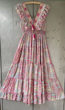 Wunderschönes Boho Seidenkleid im Lagenlook!