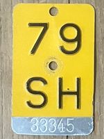 SH 79 - TÖFFLINUMMER - MOFASCHILD - PLAQUE DE MOFA - SH 79