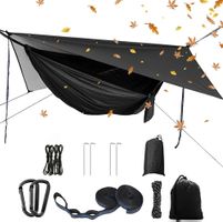 Camping Set Tarp + Hängematte Atmungsaktiv mit Moskitonetz