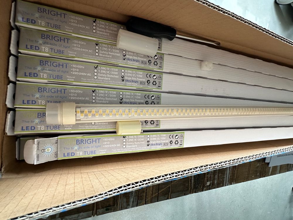 YOKIVE T5 T8 LED Röhren-Verbindungskabel – 10 Stück, Je 1,64 Fuß (50 Cm), Weiß, Für Integrierte LED-Leuchten