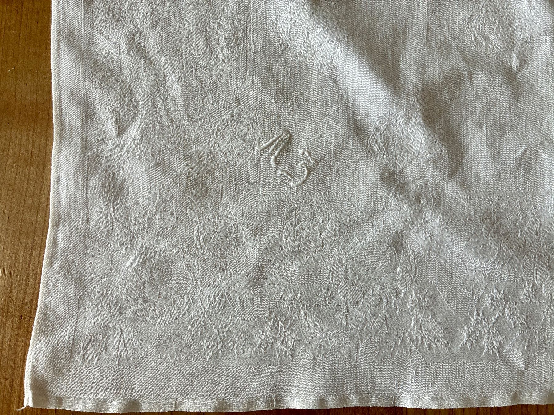 Tovaglioli: 5x Damast-Servietten mit Monogramm - Vintage – Usato da Zürich venduto da tersus1981 1