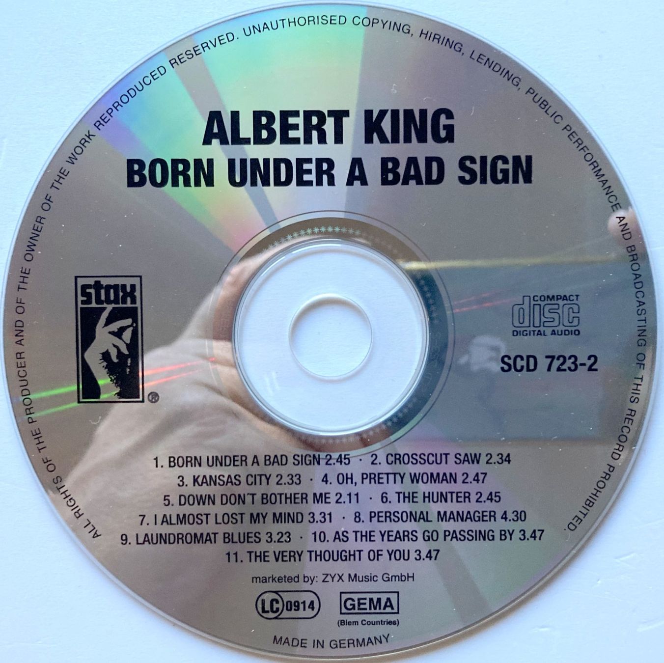 CD: ALBERT KING - BORN UNDER A BAD SIGN – Usato da Bottens venduto da hotter-than-hell 2