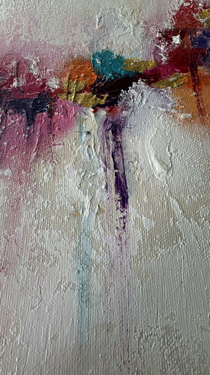 Dipinti: Original abstraktes Acrylbild, 50x50 cm, hell/bunt – Nuovo e nell'imballaggio originale da Kirchlindach venduto da GeibKeller 5