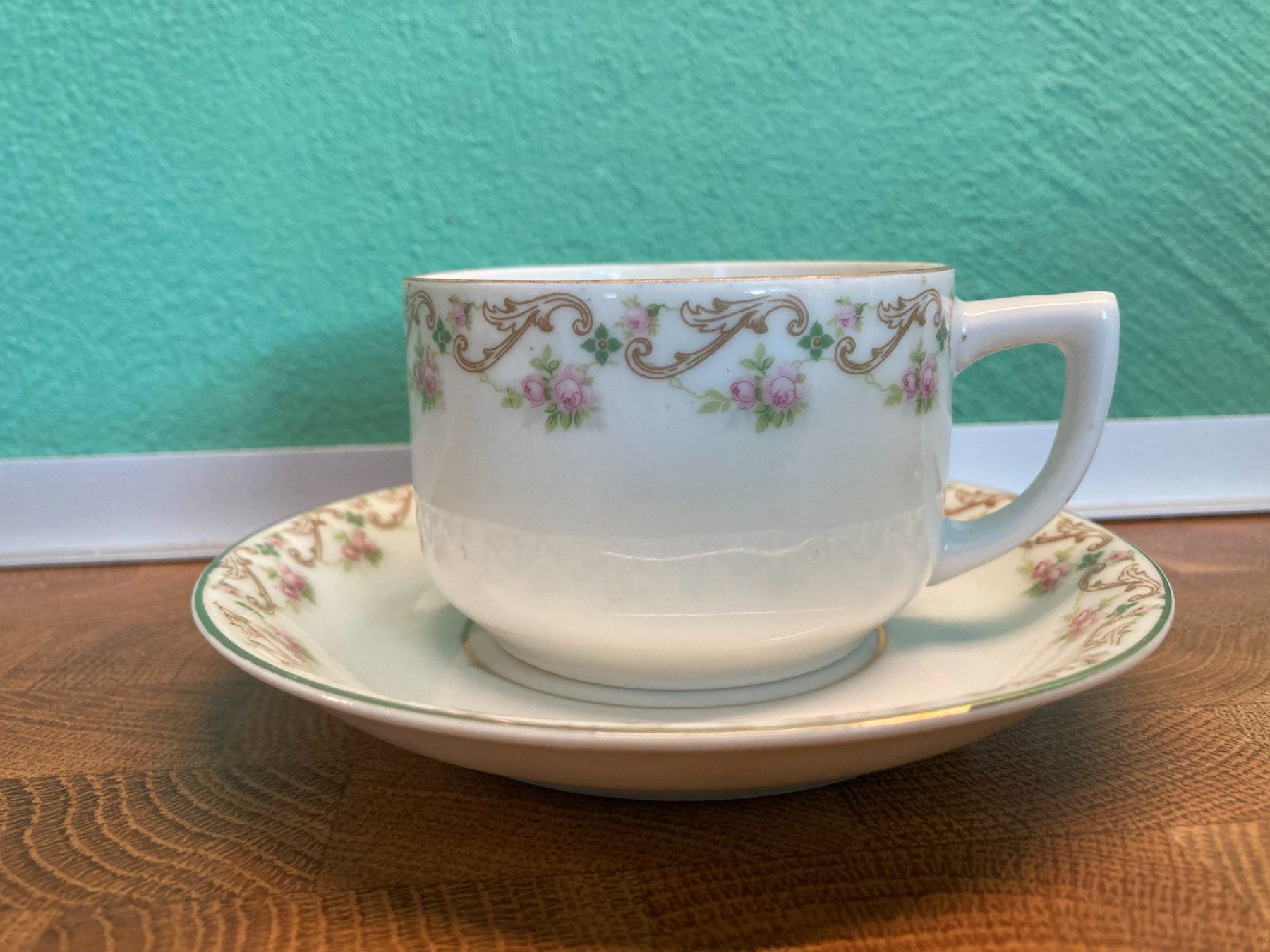 Tazze: ANTIKE  TASSE  MIT UNTERTASSE handbemalt – Usato da Subingen venduto da ArtBead 3