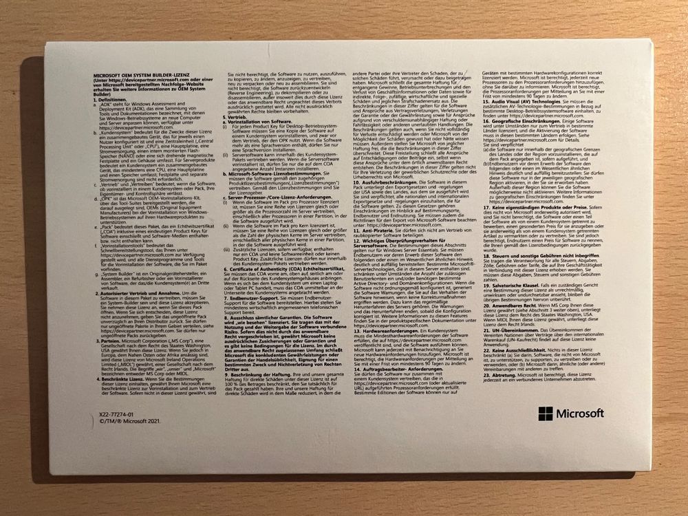 Microsoft Win 11 Pro 64Bit German 1pk (Neu und originalverpackt) in ...