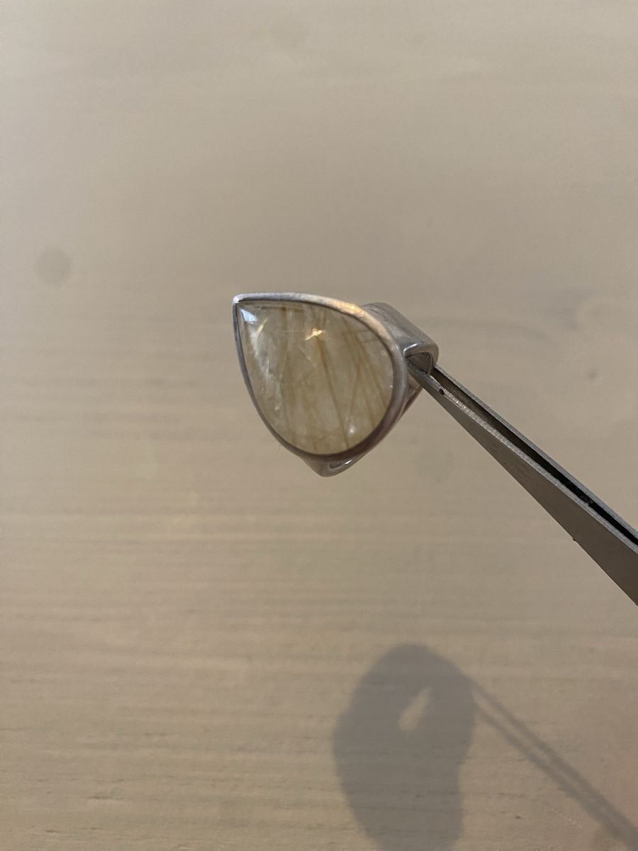 Anelli: Damenring Rutilquarz 800 Silber – Usato da Birr venduto da Vintage-Liebhaber