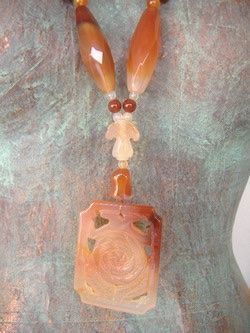 Catenine: Kette aus Karneol, Bernstein – Nuovo e nell'imballaggio originale da Suhr venduto da Maxmusic2308 1