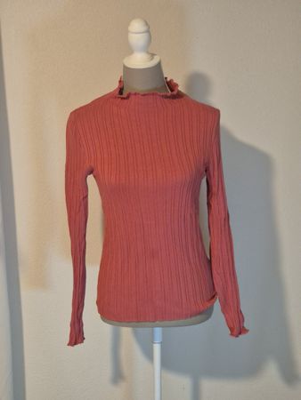 Damen Langarmshirt Laura Torelli gerippt Grösse S rosa