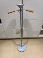Clothes valet stand silver metal wood used condition