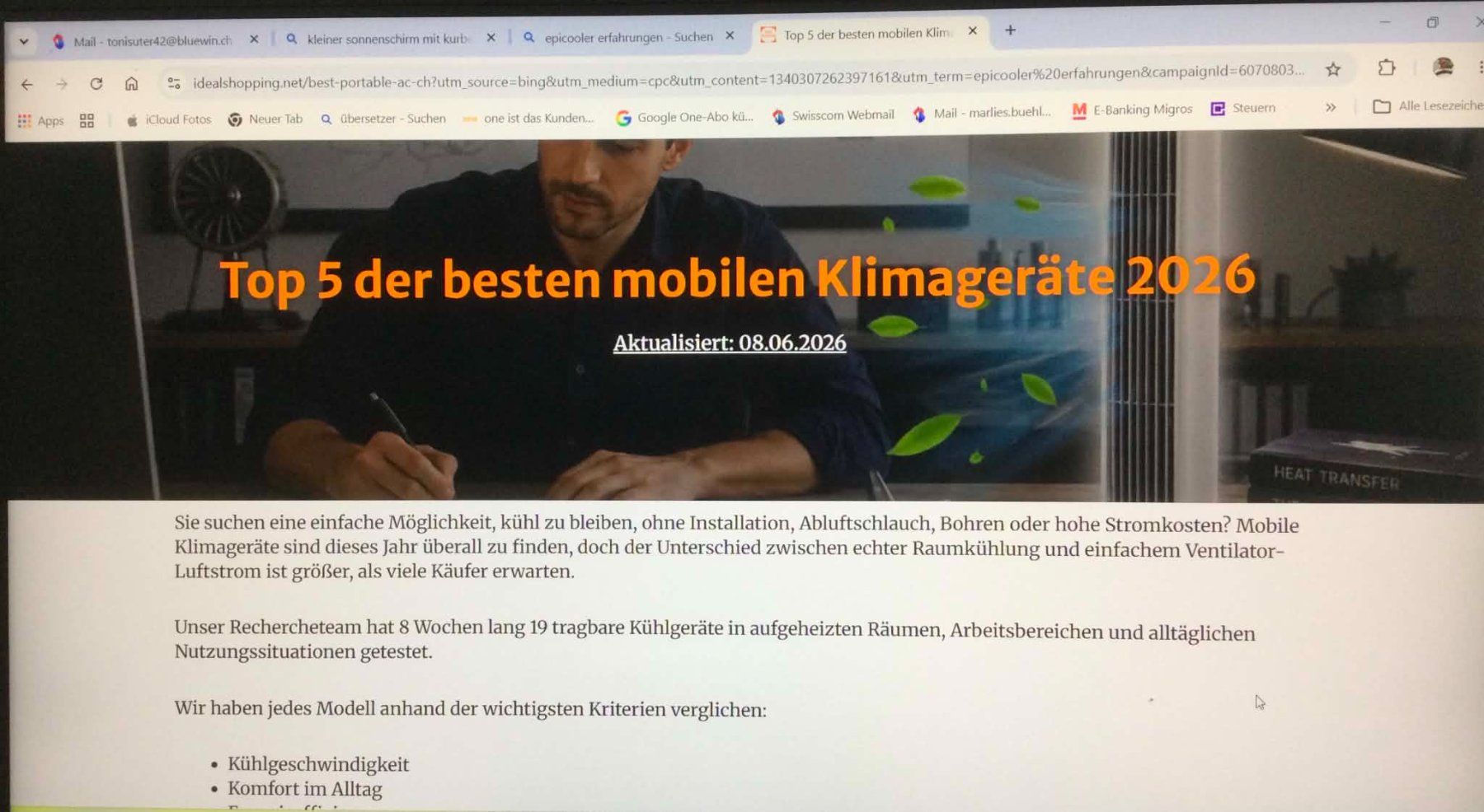 Climatiseurs: Klimaanlage "Coolizi" – Neuf avec emballage d'origine à Oberlunkhofen par Jimmy2012 3