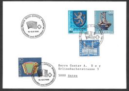 Sonderbrief S. 1336 Harmonika Musikfest Zürich 10.-12.6.1988