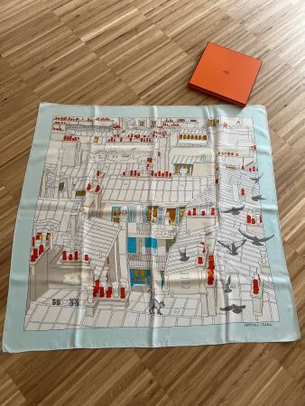 Hermés Carré Les Toits de Paris 90x90cm Dimitri Rybaltchenko