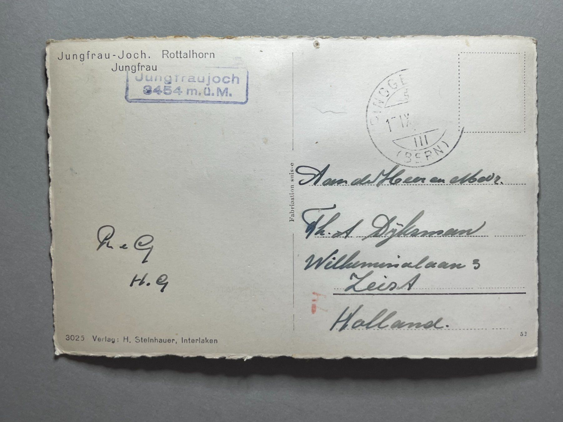 Cartes postales: Jungfrau-Joch – D'occasion à Steg VS par danwer74 1