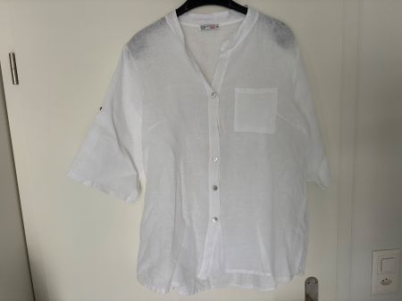 100% Linen Women shirt size XL MADE IN ITALY