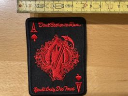 ACE of Spades Sensenmann Death Karte Patch Sticker Aufnäher