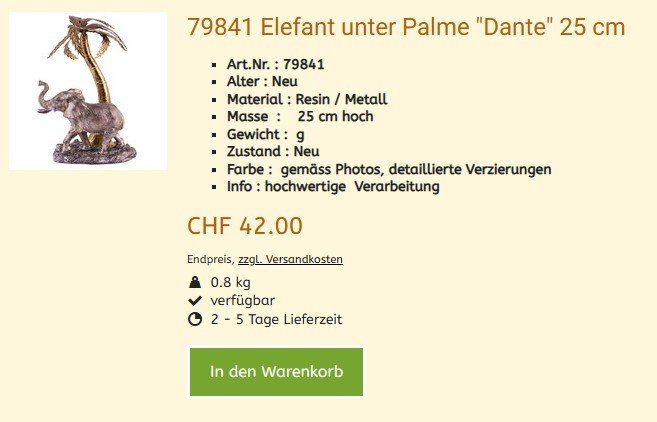 Figuren: Afrika Figur 79841 Elefant   , NEU – Neu und originalverpackt aus Hagenbuch ZH von cougar1 1