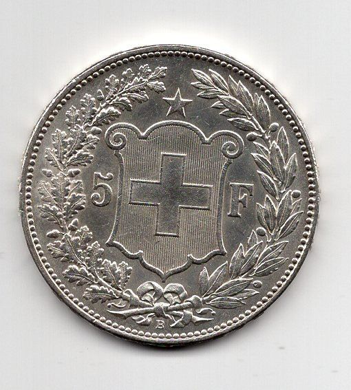 Tutti le monete: (1607) CH, 5 Franken 1907, top stgl – Usato da Rüthi (Rheintal) venduto da erdnuessli1
