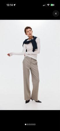H&M Elegante Twillhose grau, Gr. 38