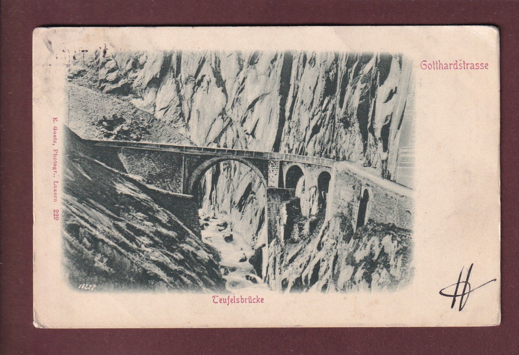 Cartes postales: Gotthardstrasse - TEUFELSBRÜCKE - 1903 – D'occasion à Pully par nicecards