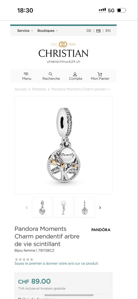 Pandora Ciondoli: Pandora Charme original – Usato da Attalens venduto da Skorpionica