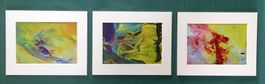 Gerhard Richter "3 abstrakte hochpigmentierte Farbdrucke"