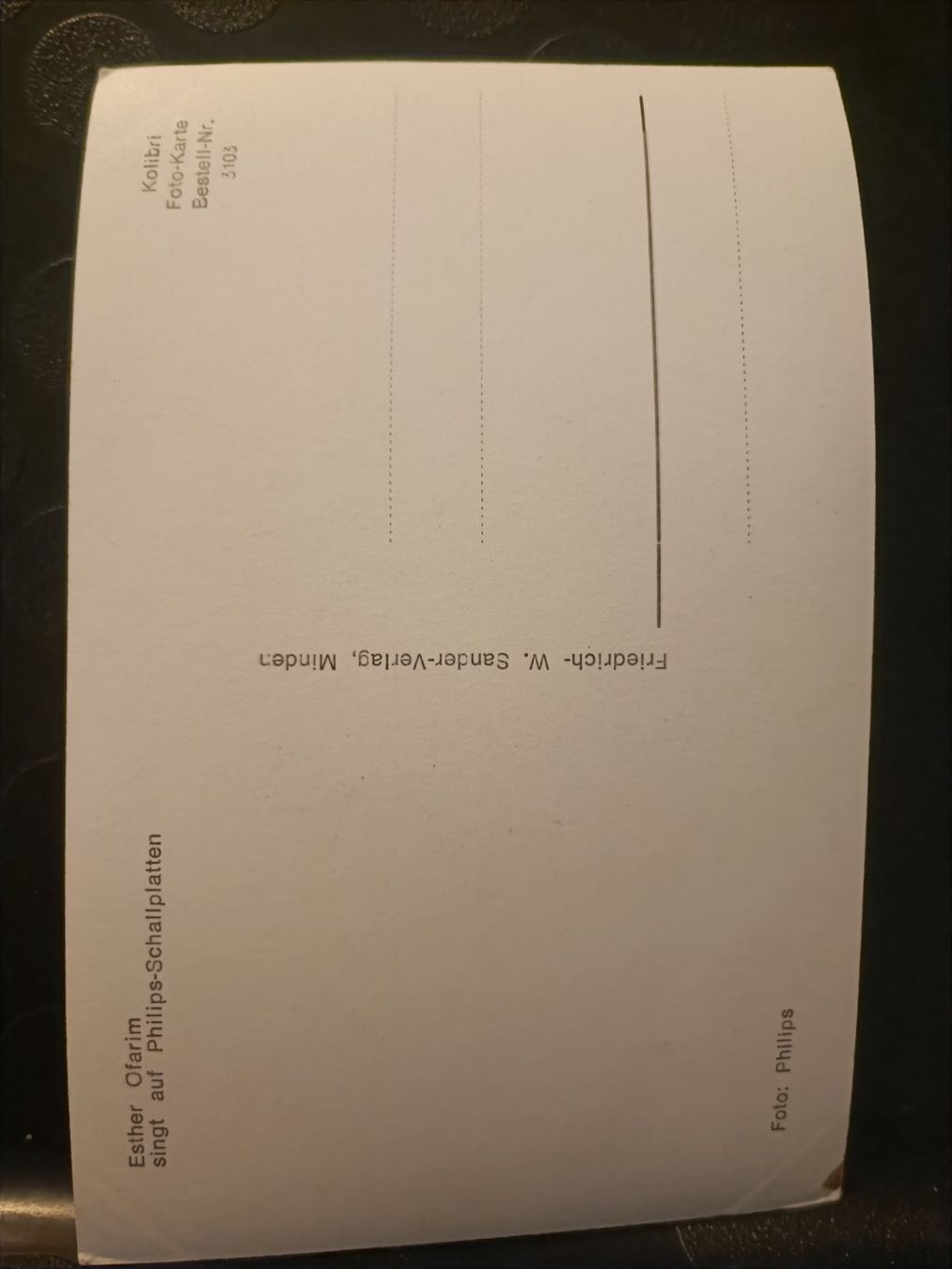 Autografi: Esther Ofarim - handsigniert – Usato da Menziken venduto da Artographs 1