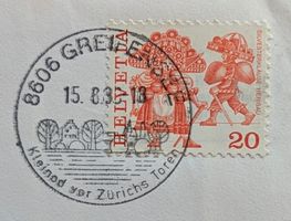 Werbestempel 15.8.80 (Greifensee) auf Beleg