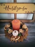 🎃Herbstzauber Tischdeko Kranz+ Kerze