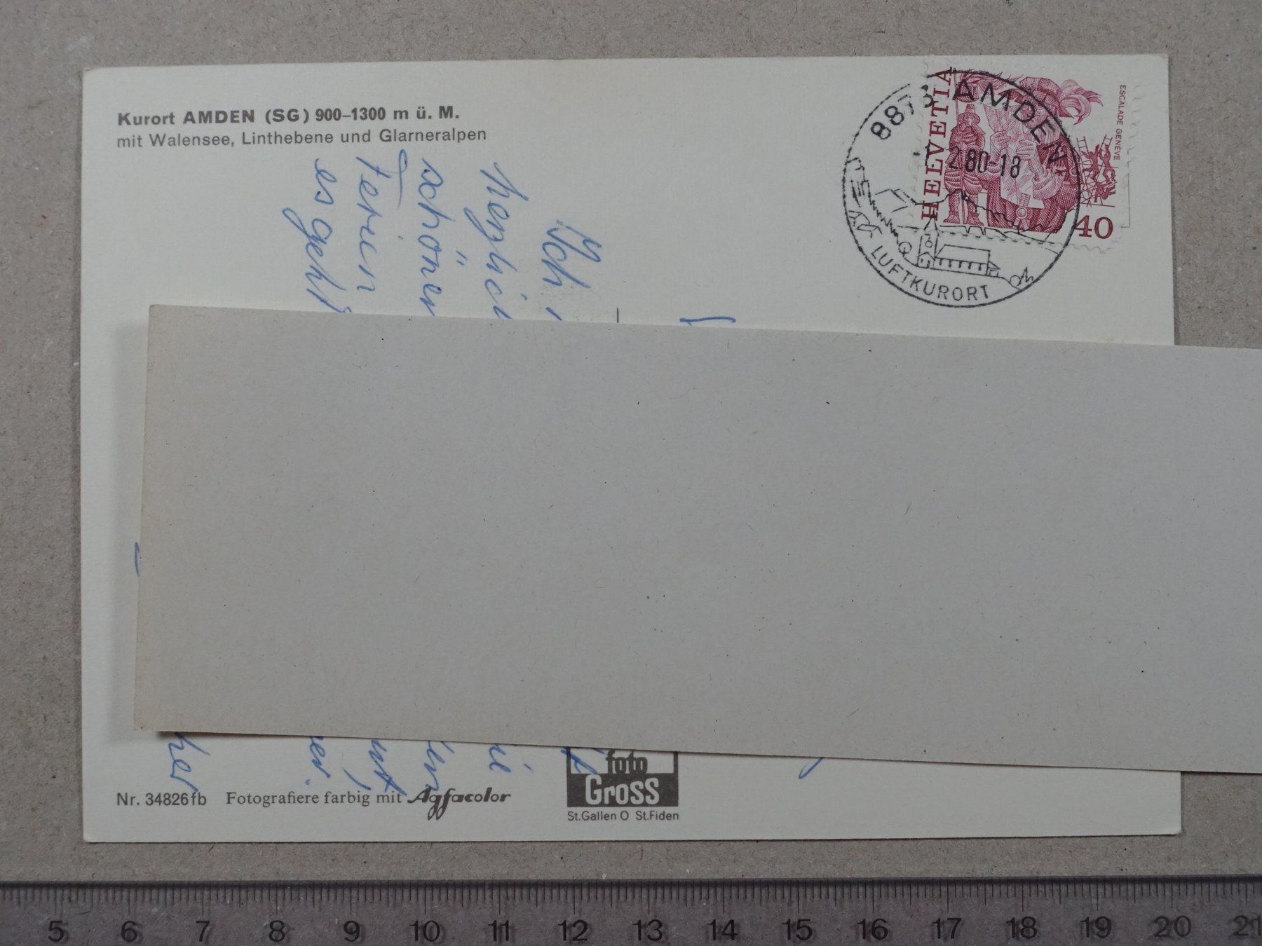 Cartoline postali: Amden, 1980 – Usato da Lenzburg venduto da fh1 1