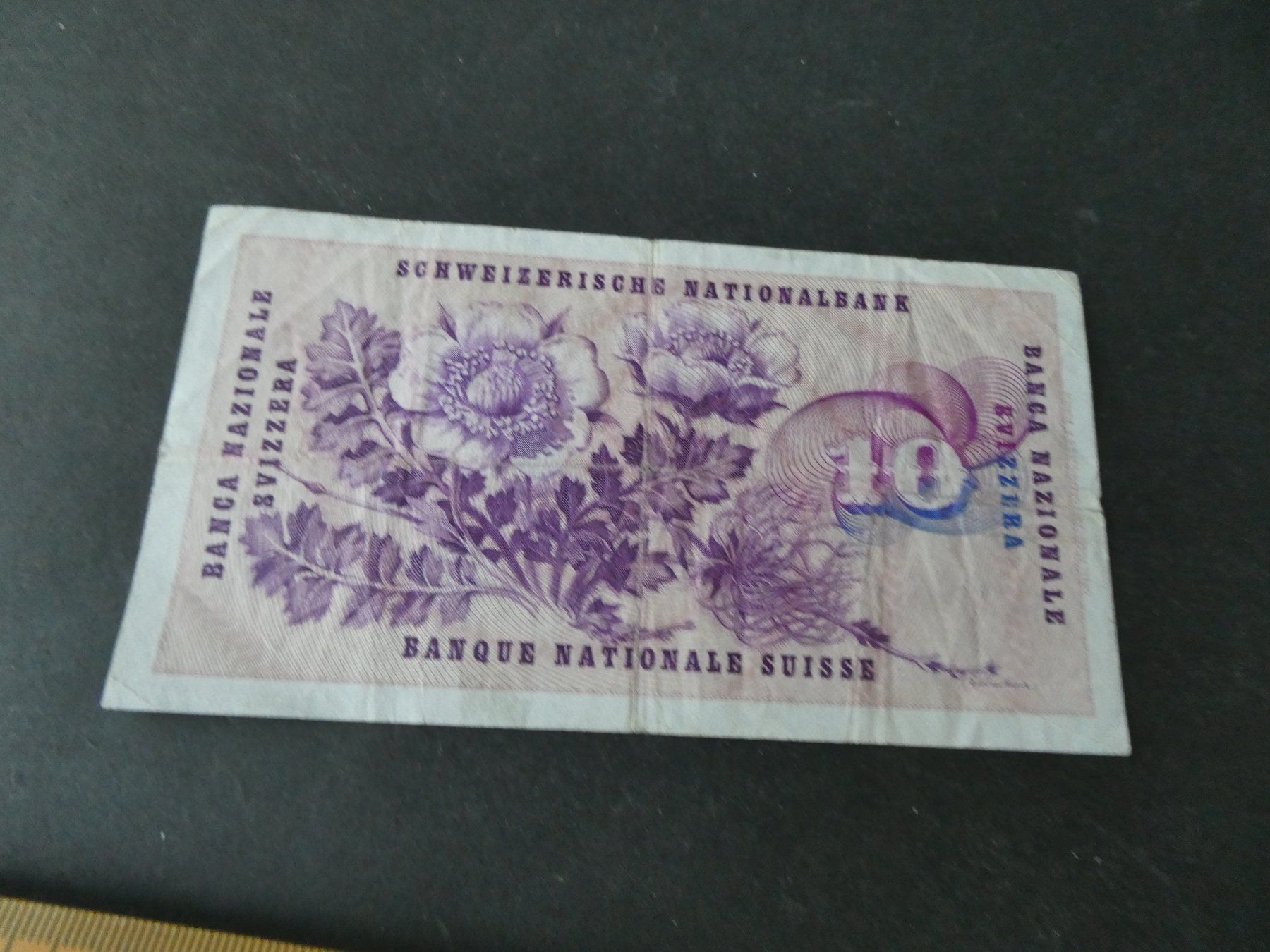 Banconote: Schweiz 1968, 10 Franken – Usato da Hinterforst venduto da Rohusri 1