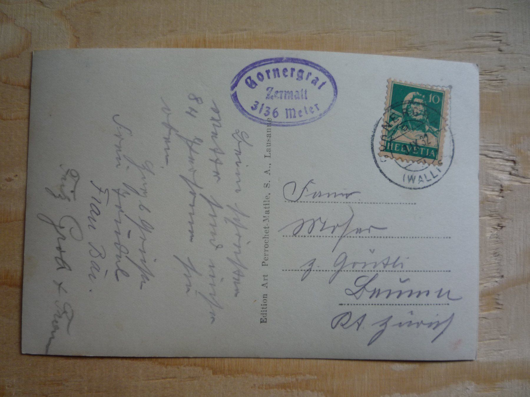 Cartoline postali: Zermatt. Gornergrat. Hôtel Kulm, 9.IX.32 – Usato da Rieden SG venduto da Gant24 1