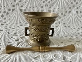 Alter Mörse Mit Stössel Messing Massiv 600 Gr