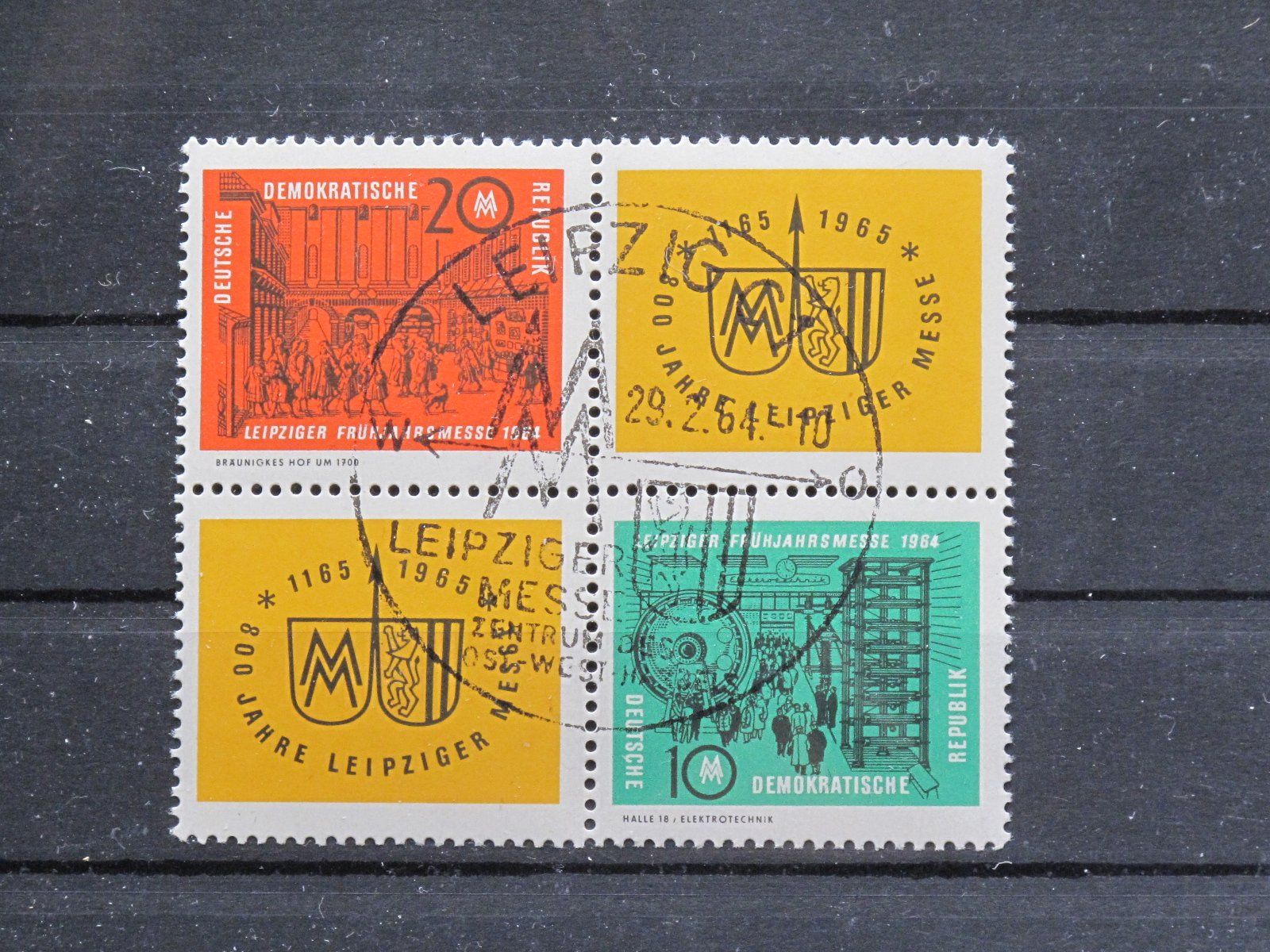 Tutti i francobolli: DDR 1964 Frühjahresmesse BLK  gest. – Usato da Wil SG venduto da fva01