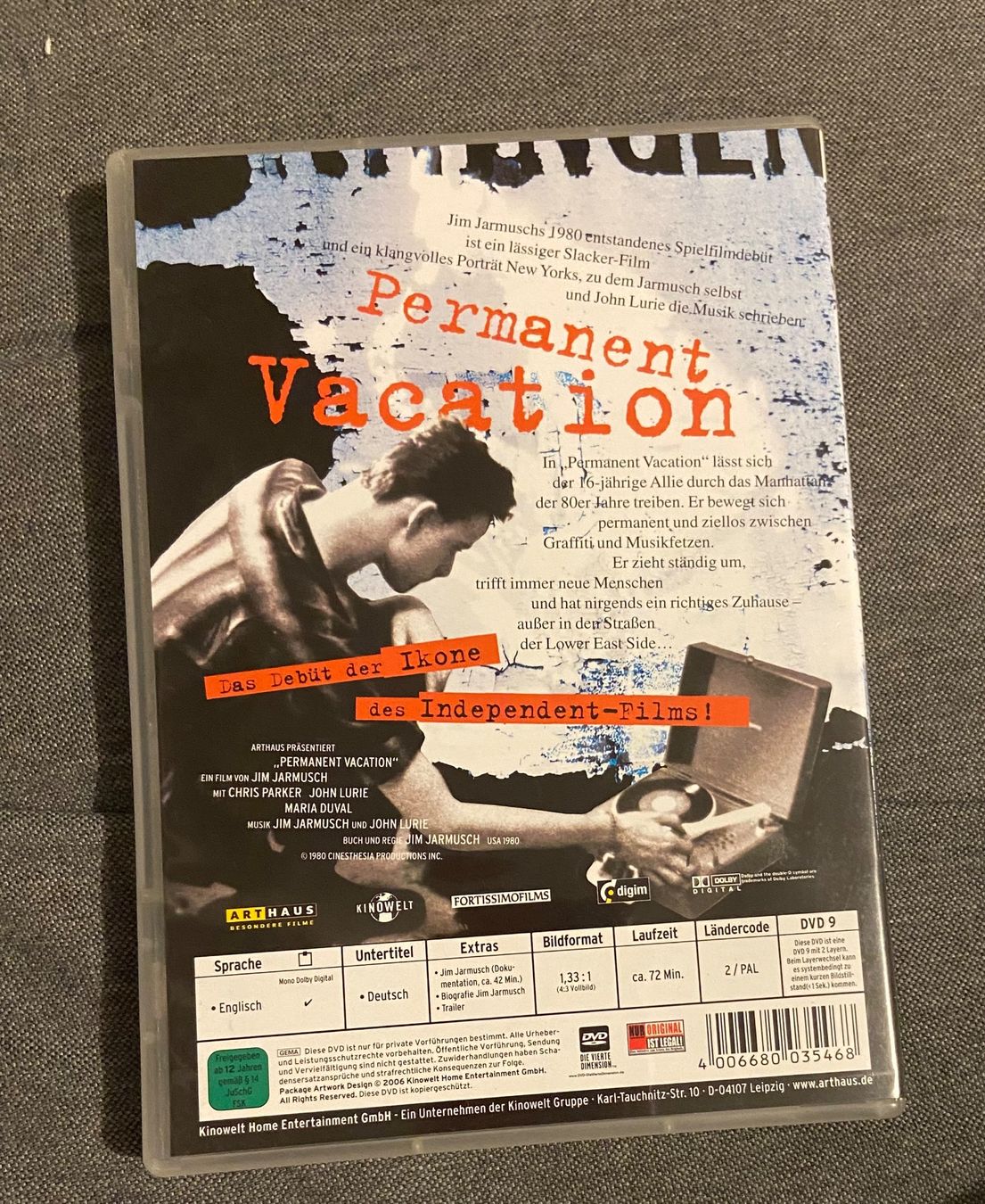 Alle DVDs: PERMANENT VACATION DVD • JIM JARMUSCH – Gebraucht aus Luzern von Lycka 1