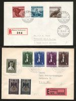 2 FDC Liechtenstein 1947/1956 : KP 170.--