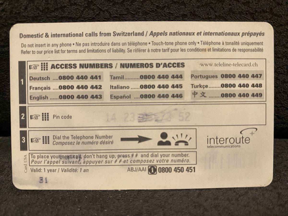 Telefon- & Taxkarten: Teleline – Gebraucht aus Lausanne von babacard10 1