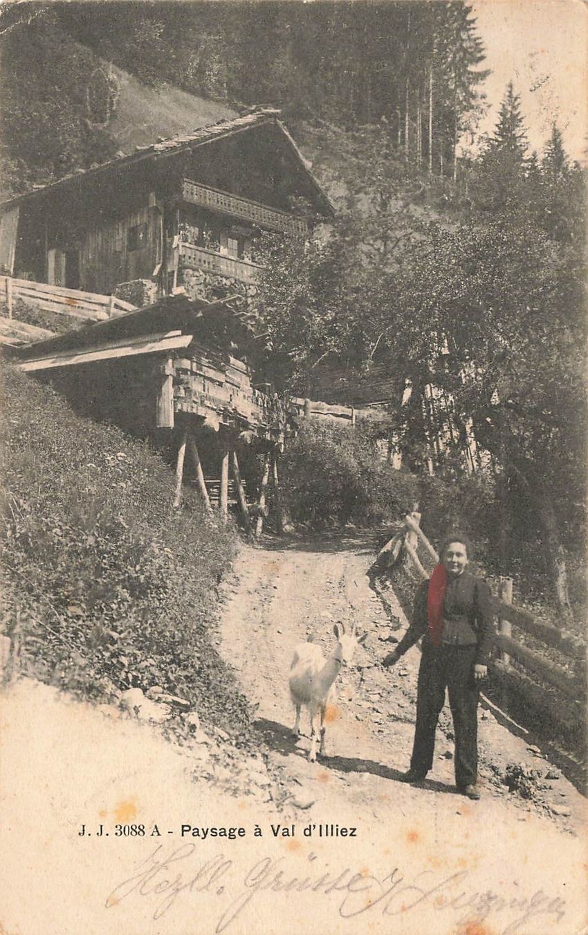 Cartoline postali: Paysage a val d`llliez – Usato da Biasca venduto da Blenio71