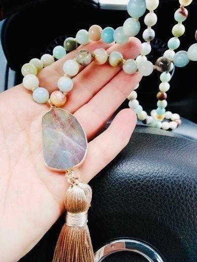 Catenine: Halskette Lariat Boho-Style Amazonit NEU – Nuovo e nell'imballaggio originale da Lachen SZ venduto da Luxolino 3