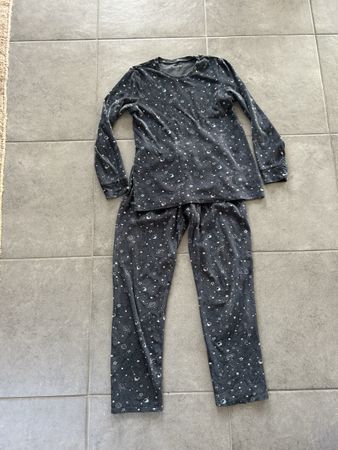 Schiesser Pyjama Galaxie, Grösse 164, Kuschelig Samt