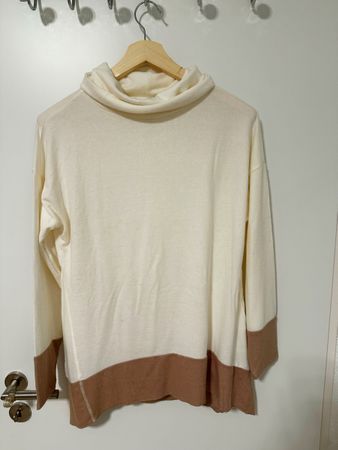 Chicorée Damenpullover Gr. L Rollkragen beige kuschelig warm