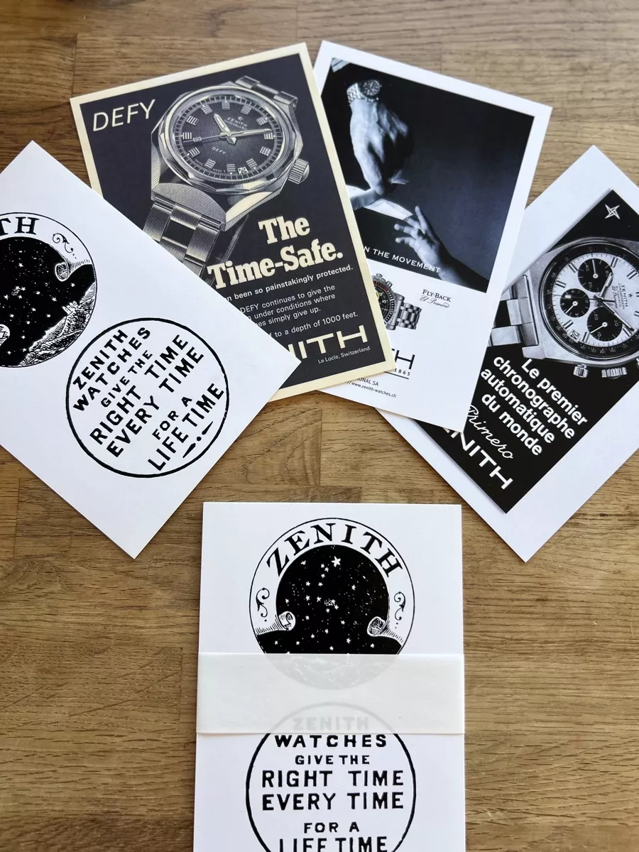 Zenith Uhren: Zenith Watch Postcard Set – Neu und originalverpackt aus Lugano von bad_2t9b