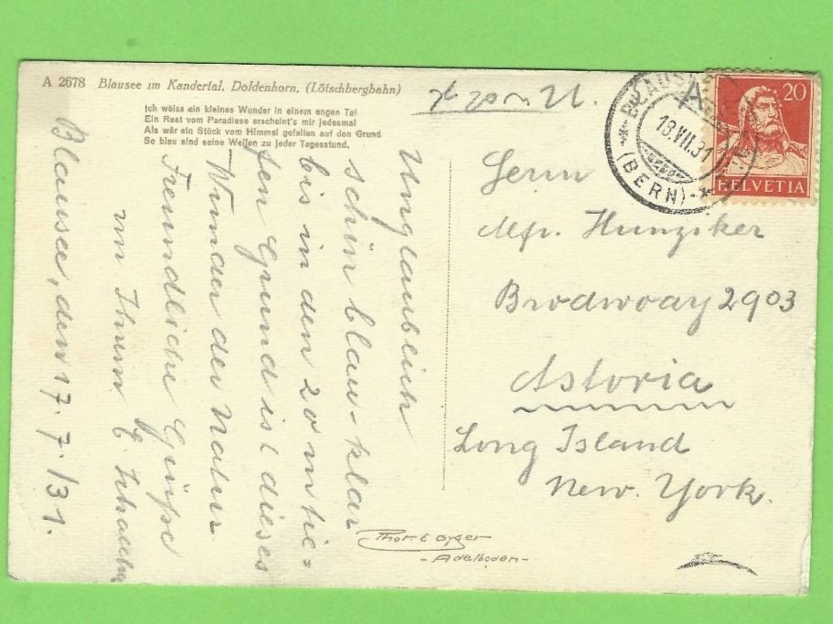 Cartoline postali: Blausee im Kandertal – Usato da Zürich venduto da t24_de 1