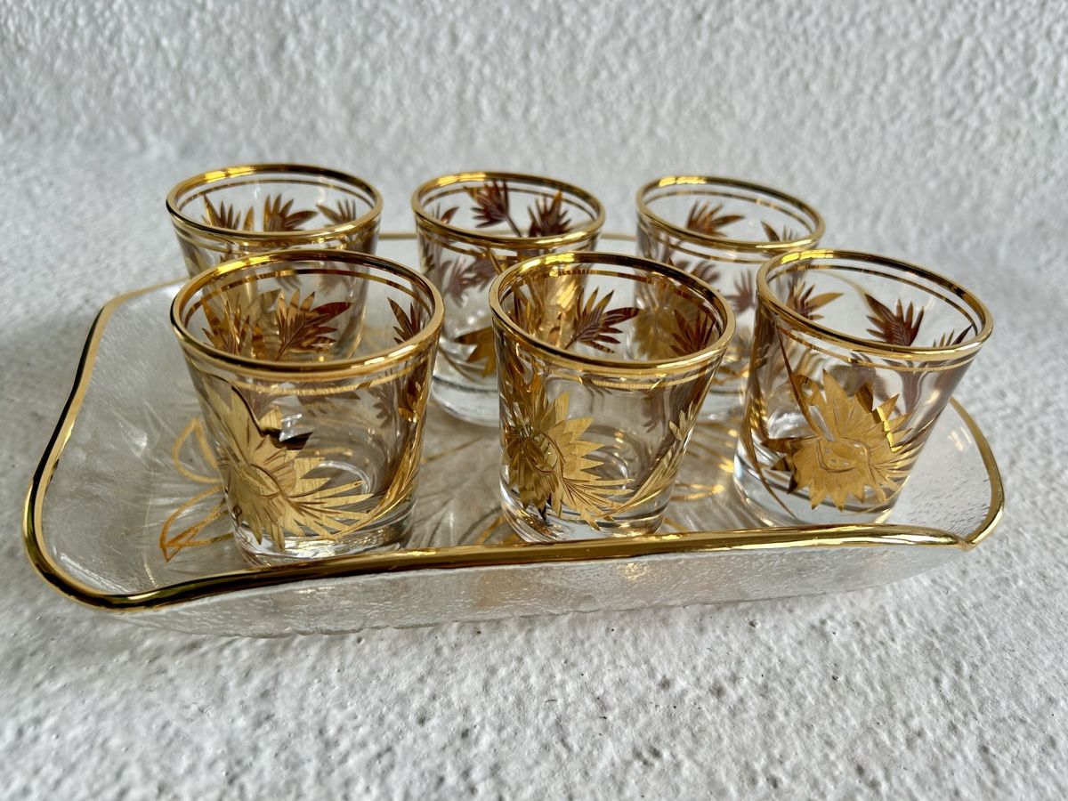 Bicchieri: Echtvergoldete Pisco Gläsli aus Peru – Usato da Gunten venduto da starfish3 7
