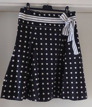 Jupe ESPRIT noire à pois blancs NEUVE