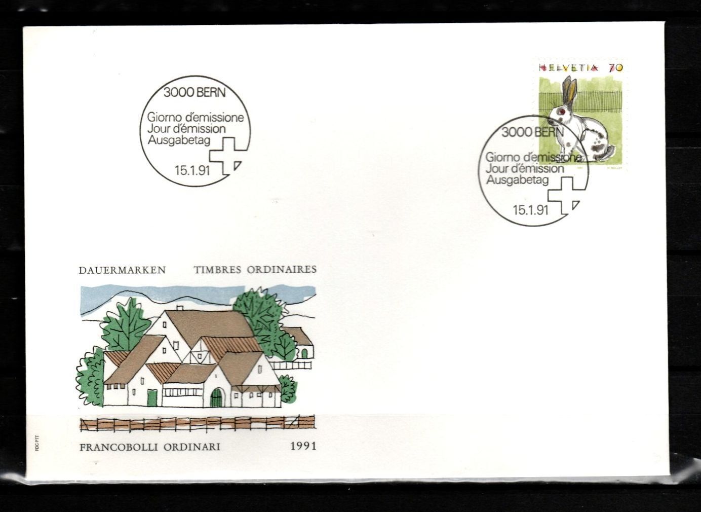 Tutti i francobolli: 1990/93  FDC / Tiere - Kaninchen – Usato da Schaffhausen venduto da poststamp